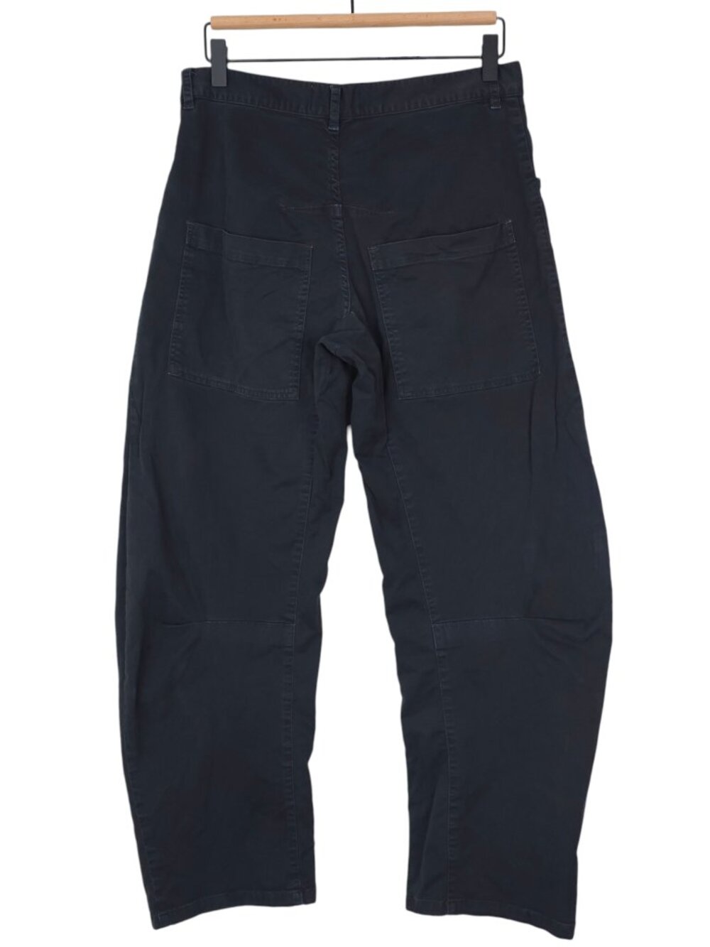 Nili Lotan Shon Pant Carbon Gray Cotton Twill Barrel Leg Cropped Size 0 - Picture 7 of 11
